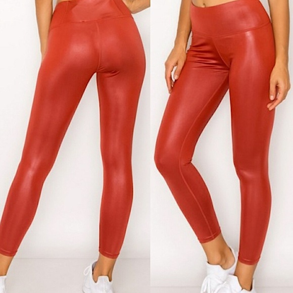 NWT High Waist Matte Shine Leggings - Picture 1 of 7